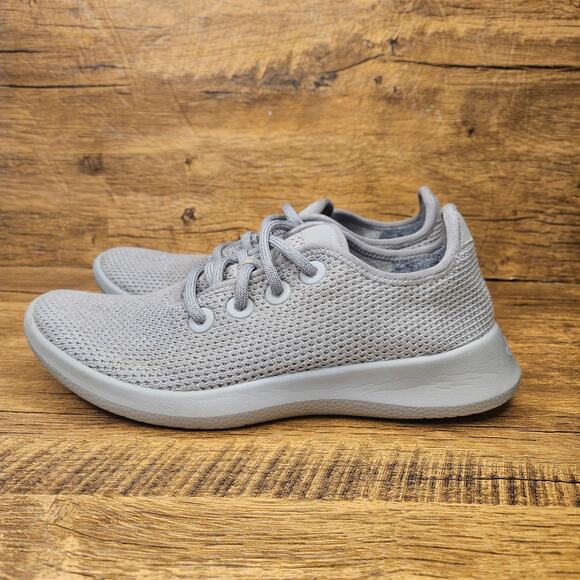 Allbirds Tree Runner Light Grey knit low top lace up sneaker sz 8 washable - Picture 2 of 8